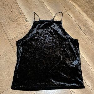 Black Velvet crush crop top